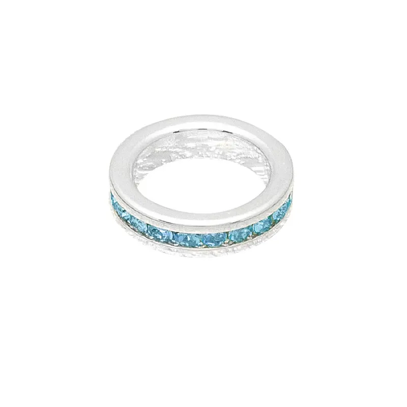 March (Aquamarine) White Gold Original Birthstone Charm