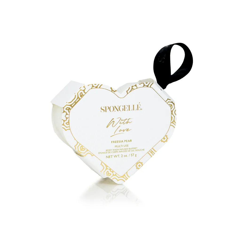 Spongelle Heart Shaped Body Buffer Freesia Pear 