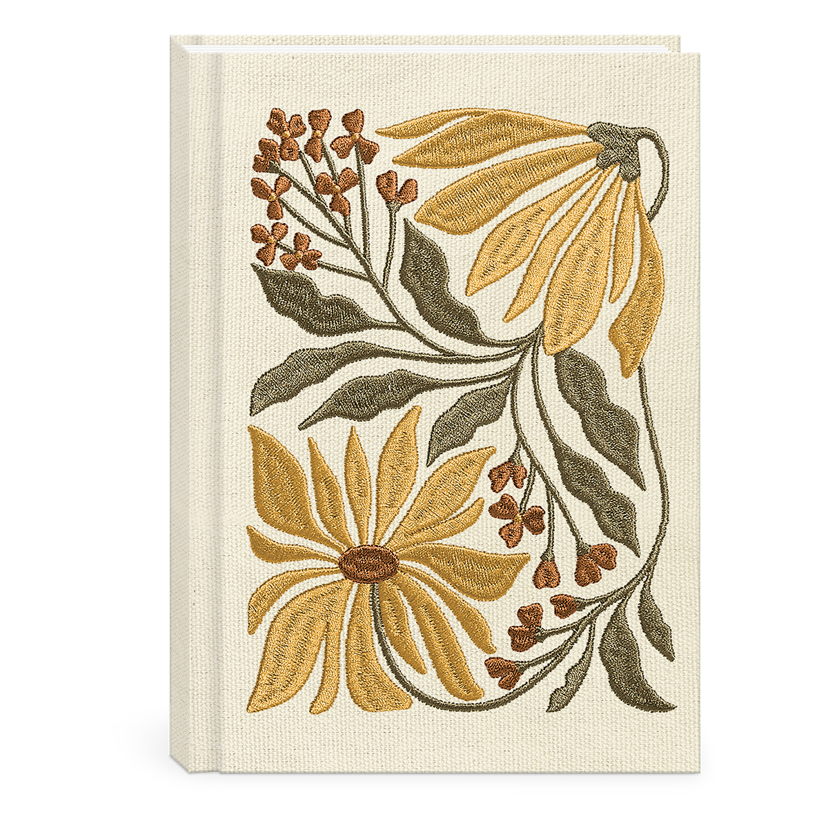 Sunflower Embroidered HRDCVR Journals 