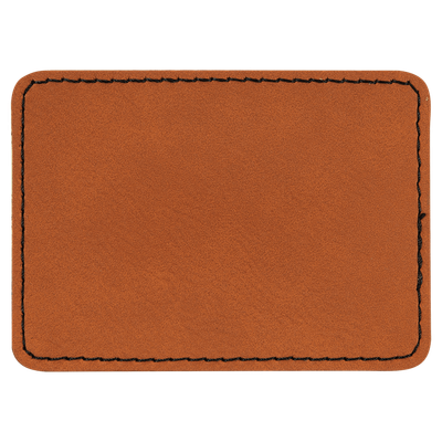 Custom Leatherette Rectangle Patch 3&quot; x 2&quot;