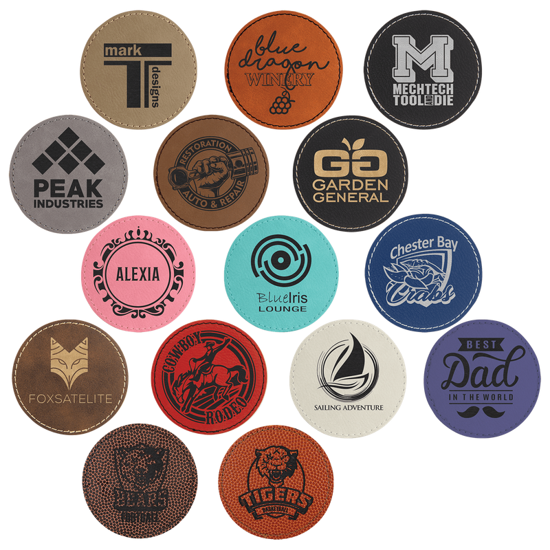 Custom Leatherette Round Patch 2.5"