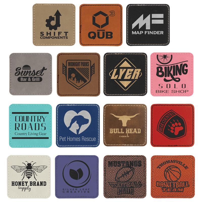Custom Leatherette Square Patch 2.5"
