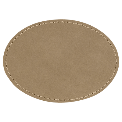 Custom Leatherette Oval Patch 3.5" x 2.5"
