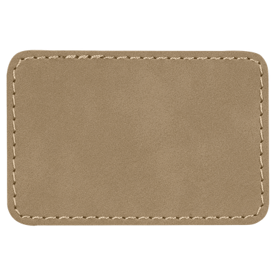 Custom Leatherette Rectangle Patch 3.5&quot; x 2.5&quot;