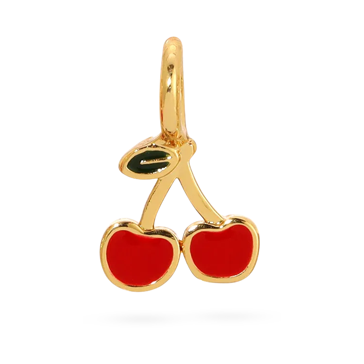 Charm Garden Gold Cherry Charm 