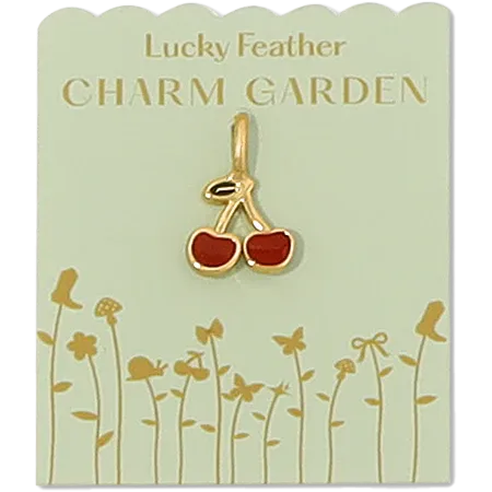 Charm Garden Gold Cherry Charm 