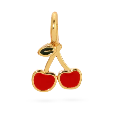 Charm Garden Gold Cherry Charm 