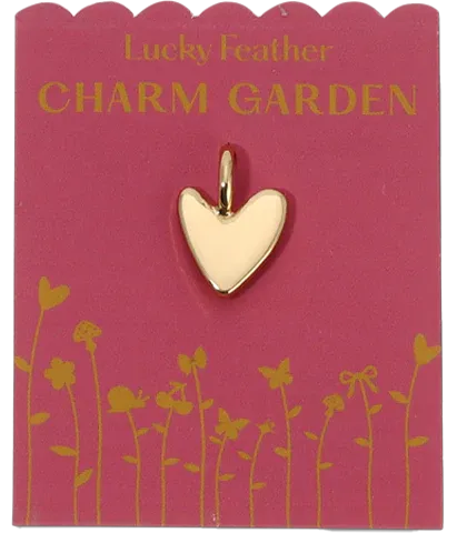 Charm Garden  Gold  Love Organic Heart Charm