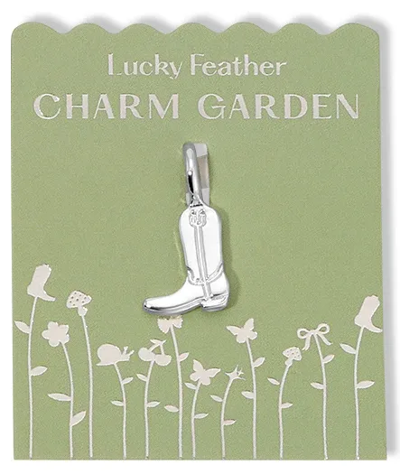 Charm Garden  Silver Cowboy Boot Charm