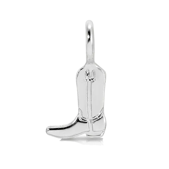 Charm Garden  Silver Cowboy Boot Charm