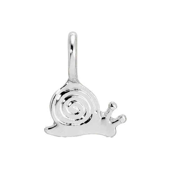 Charm Garden  Silver Snail Charm