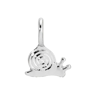 Charm Garden  Silver Snail Charm