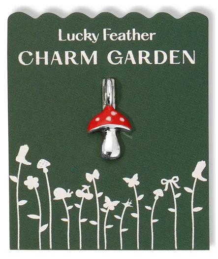 Charm Garden  Silver Mushroom Charm