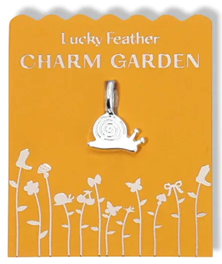 Charm Garden  Silver Snail Charm