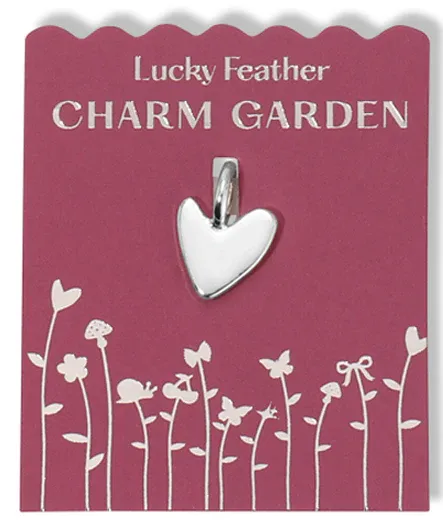 Charm Garden  Silver  Love Organic Heart Charm 