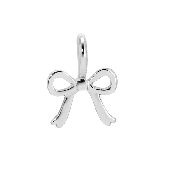 Charm Garden Silver Bow Charm