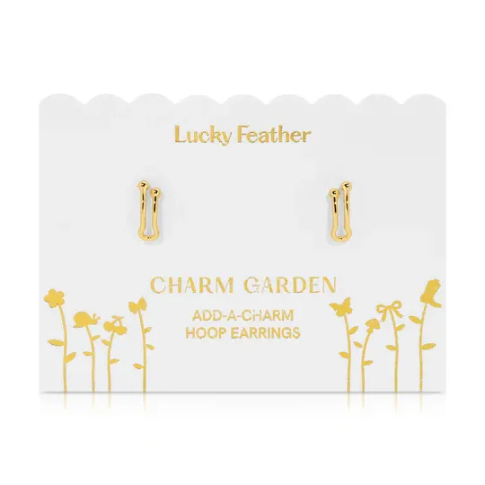 Charm Garden Add-A-Charm Gold Hoop Earrings 