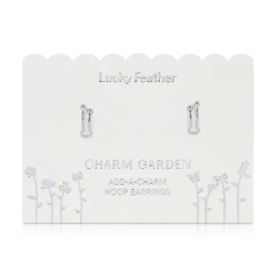 Charm Garden Add-A-Charm Silver Hoop Earrings 