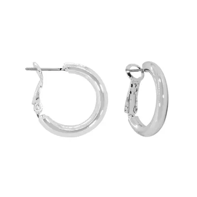  Small Hoop Earrings White Gold