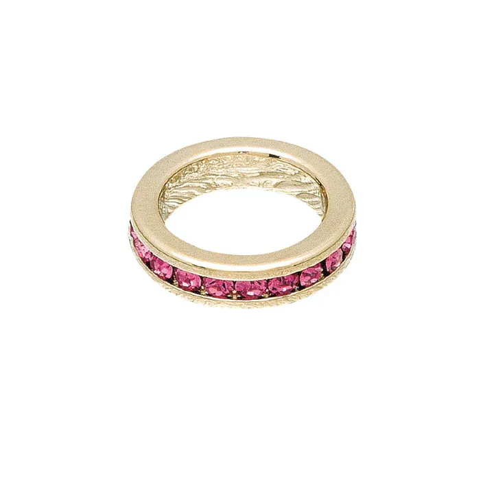 October (Pink Tourmaline) Gold Original Birthstone Charm