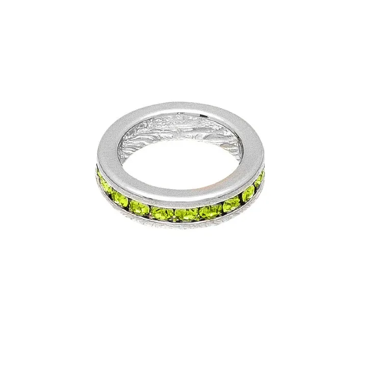 August (Peridot)  White Gold Original Birthstone Charm