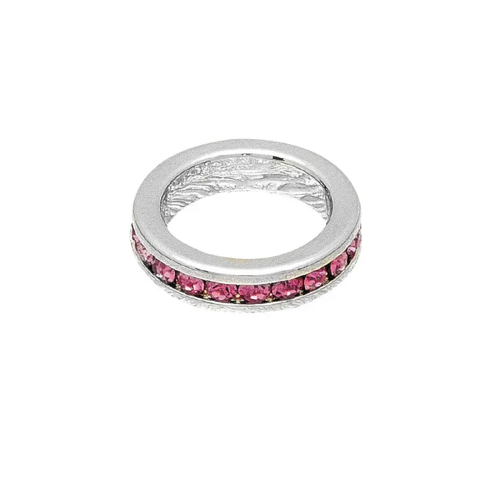October (Pink Tourmaline) White Gold  Original Birthstone Charm