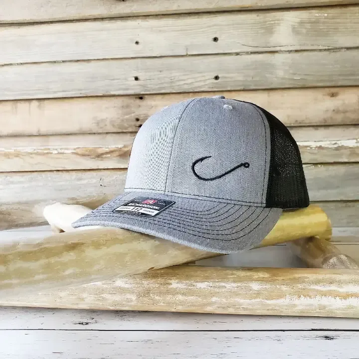  Fish Hook  Silhouette Trucker Hat