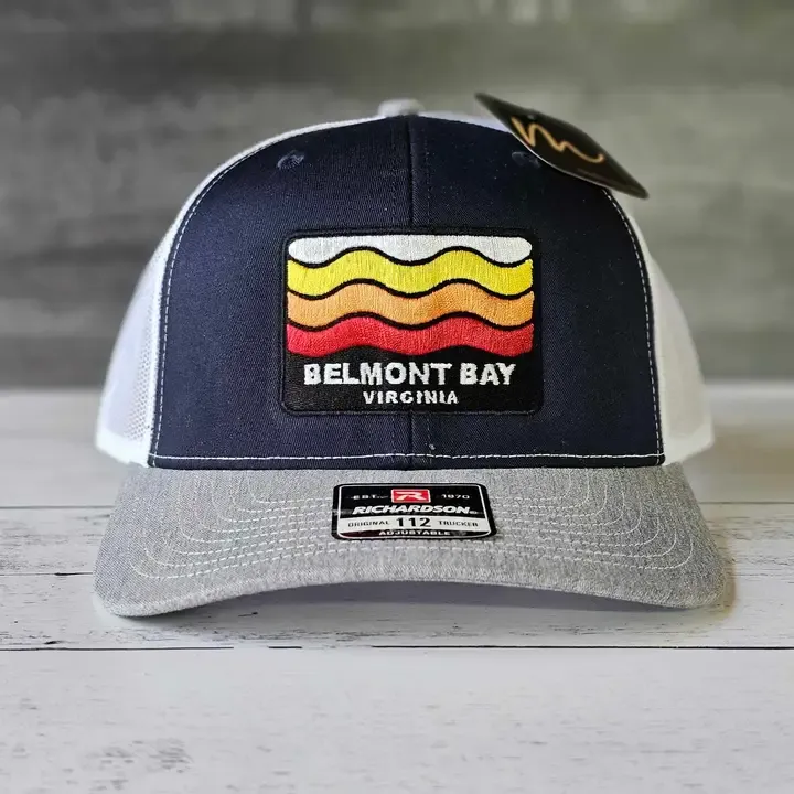 Retro Wave Trucker Hat - Navy Tri
