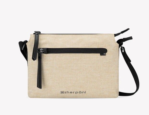 Mei AT Straw Sherpani Travel Trio Crossbody