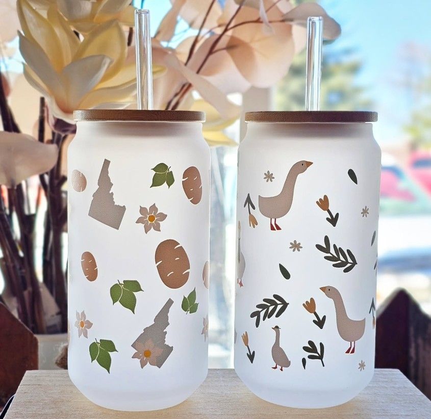 Idaho Frosted Glass Cup
