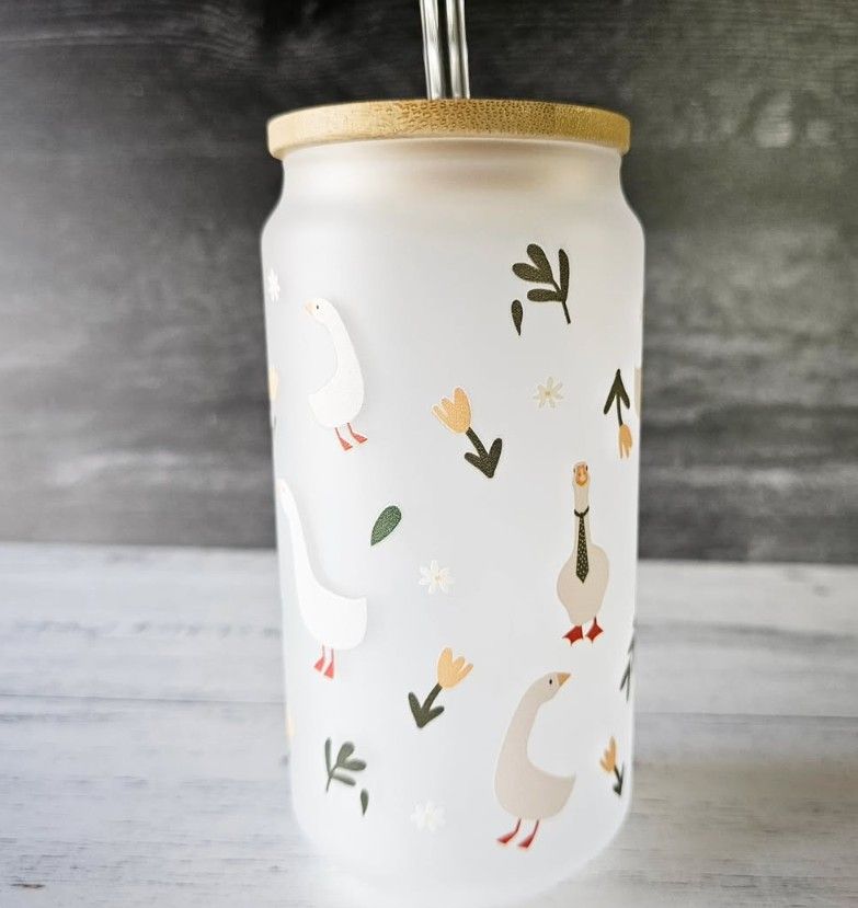 Goose Frosted Glass Cup