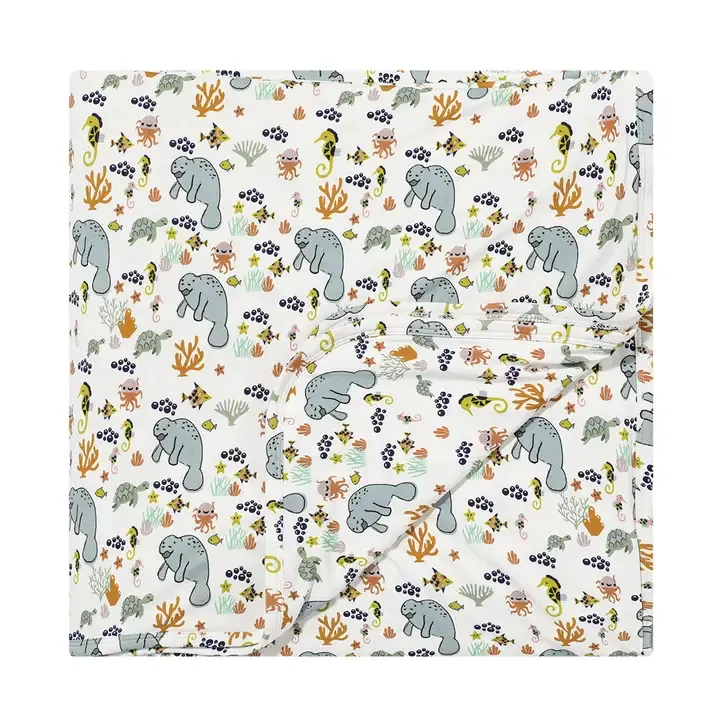 Manatee Luxury Bamboo Blanket Swaddle