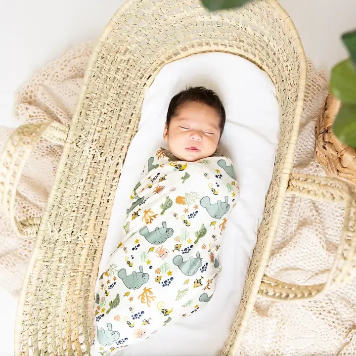 Manatee Luxury Bamboo Blanket Swaddle