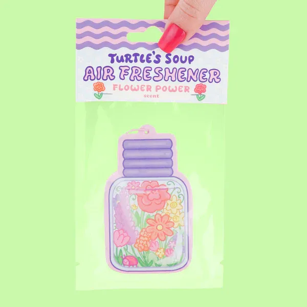 Flower Power Jar Flower Scented Car Freshener 
