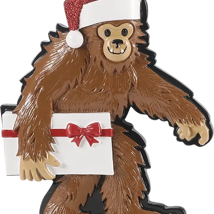 Big Foot carrying a present