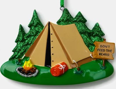 Tent Don't feed the bears Ornament - PolarX