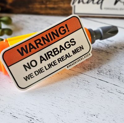 Warning - No Airbags Sticker