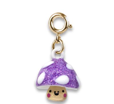 Gold Glitter Mushroom Charm