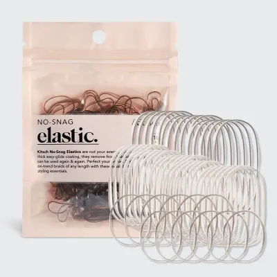 No Snag Elastic 100 pcs Brown 3 sizes