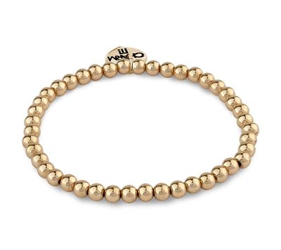 CHARM IT! GOLD Stretch Bead Bracelet 