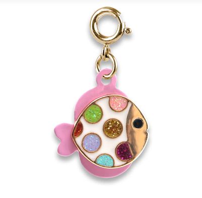 Gold Glitter Tropical Fish Charm