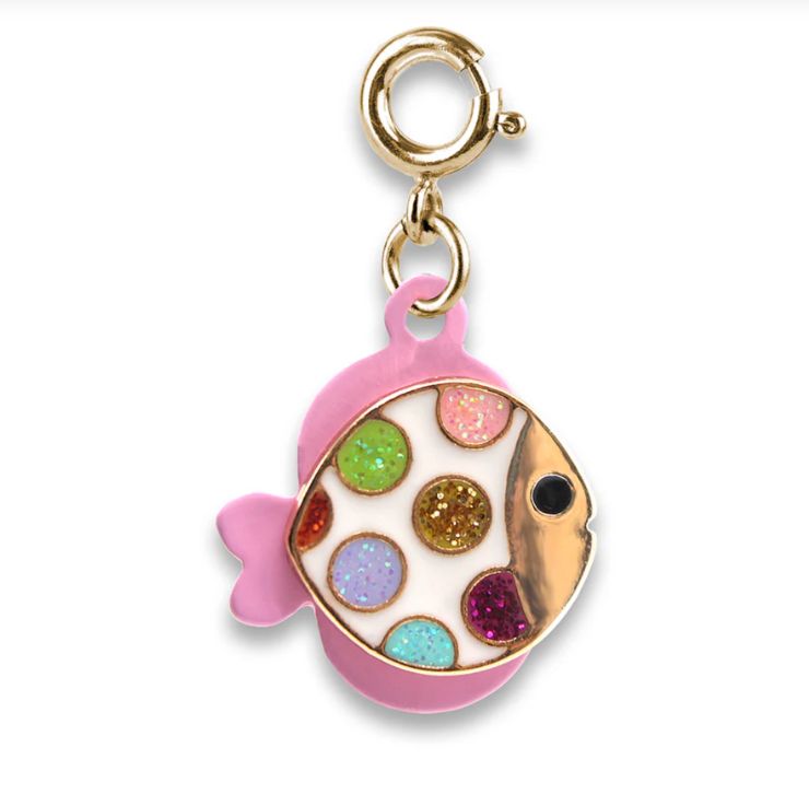 Gold Glitter Tropical Fish Charm