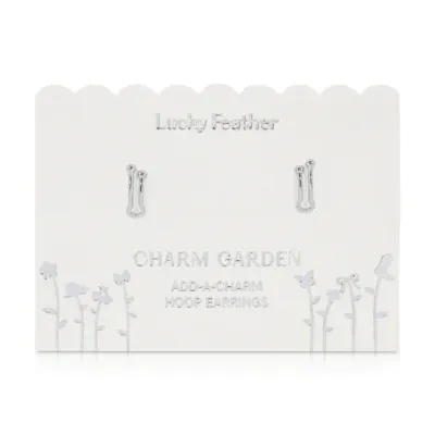 Charm Garden Add-A-Charm Silver Hoop Earrings 