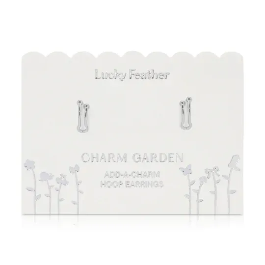 Charm Garden Add-A-Charm Silver Hoop Earrings 