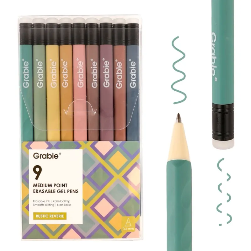 Medium Point Erasable Gel Pens - Rustic Reverie