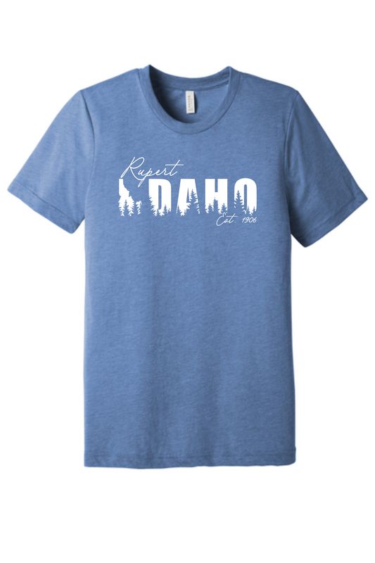 Idaho Tee - Rupert Idaho Forest Heather Blue