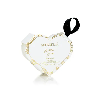Spongelle Heart Shaped Body Buffer Freesia Pear 
