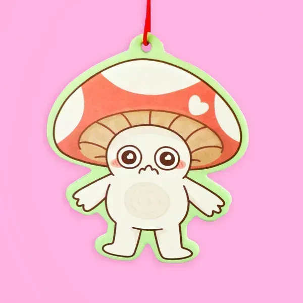 Embarrassed  Mushroom  Flower Field Car Freshener 