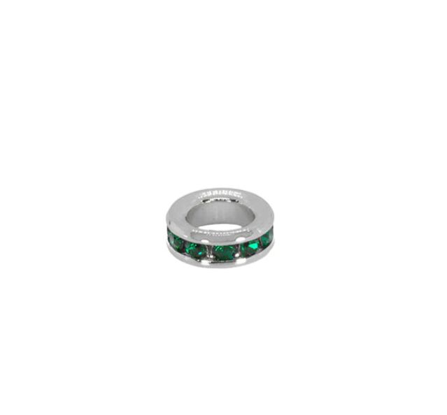 May (Emerald)  White Gold Mini Birthstone Charm