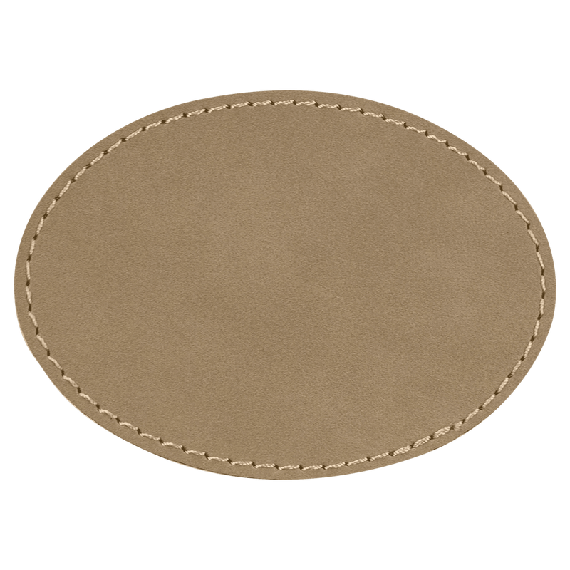 Custom Leatherette Oval Patch 3.5" x 2.5"